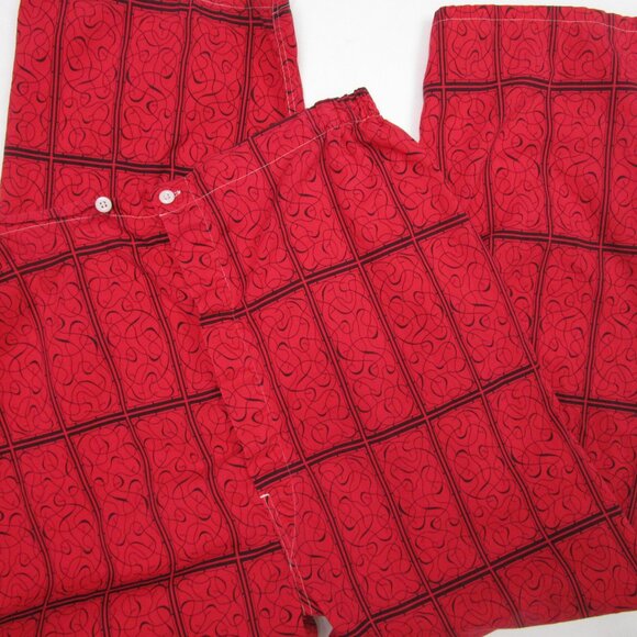 Mens 60s Pajama Set Pullover Shirt Elastic Pant Mid Century Tiki Rockabilly - Picture 10 of 16